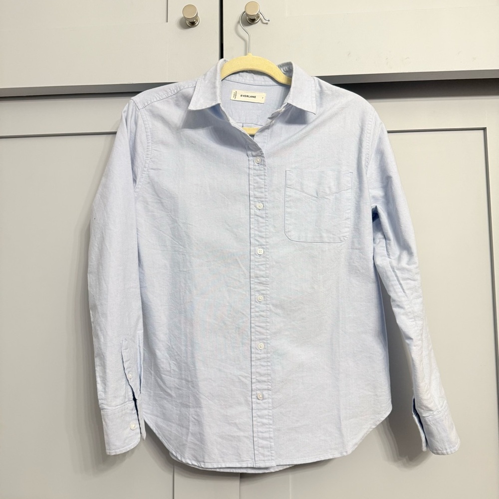Everlane Relaxed Oxford Shirt Light Blue | Women’s Size 2 | Classic Button-Down